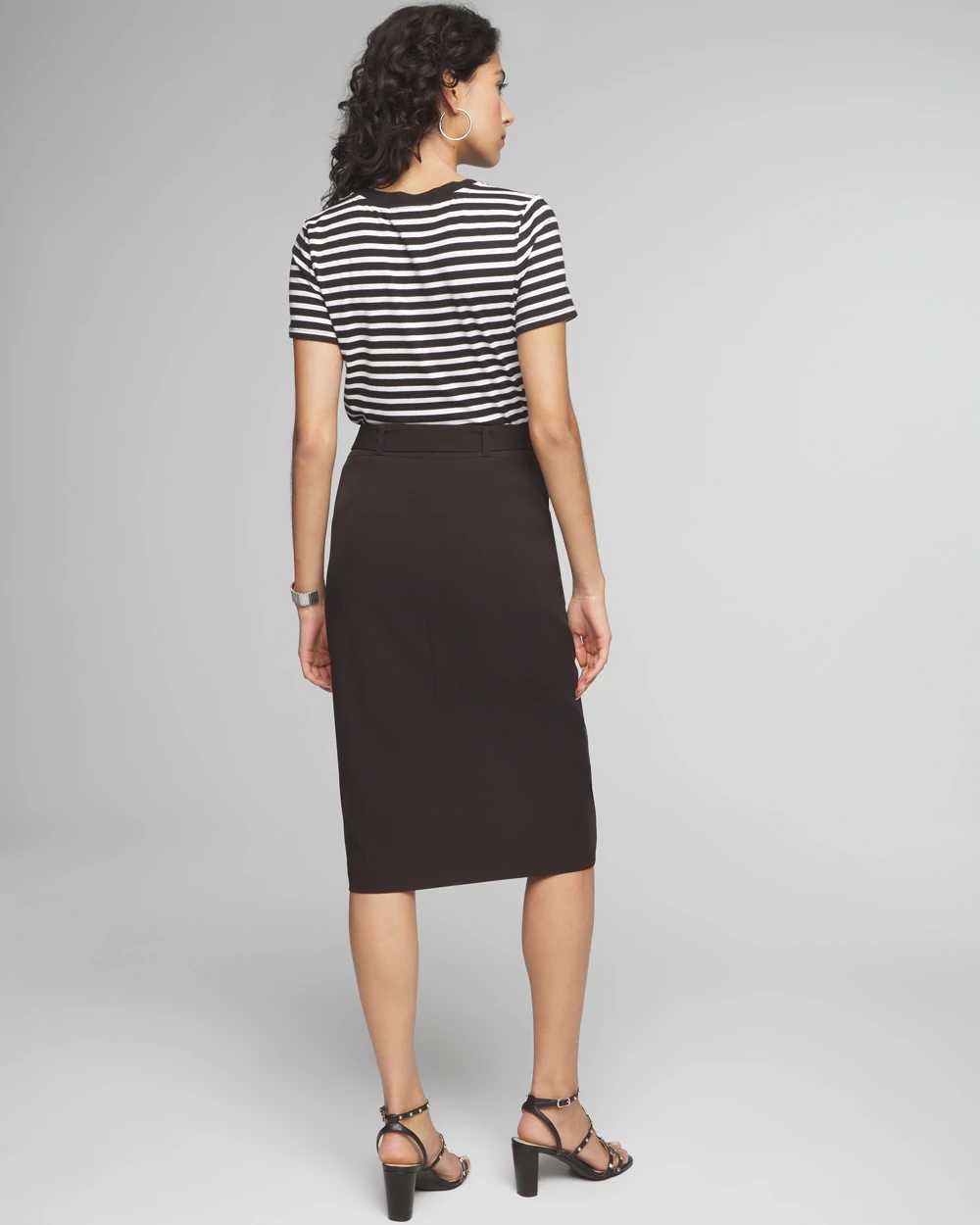 Petite Cargo Pocket Midi Skirt White House Black Market